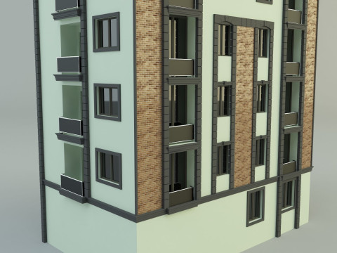 Building 12 house model Modelo 3D
