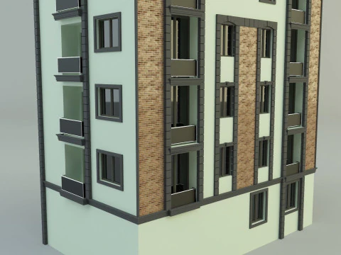 Building 12 house model 3D Model