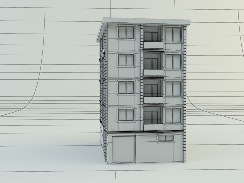 Building 12 house model Modelo 3D