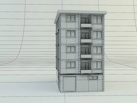 Building 12 house model 3D Model