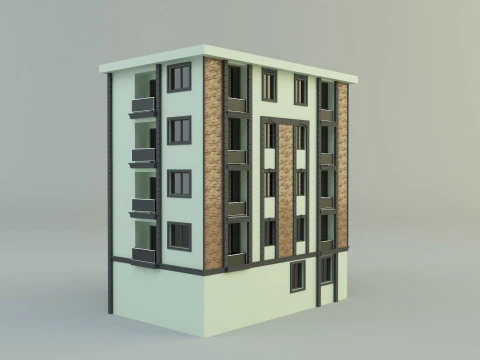 Building 12 house model 3D Model