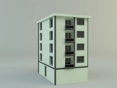 Building 12 house model 3D Model