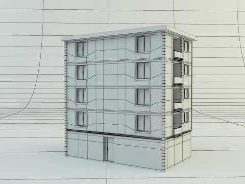 Building 12 house model 3D Model