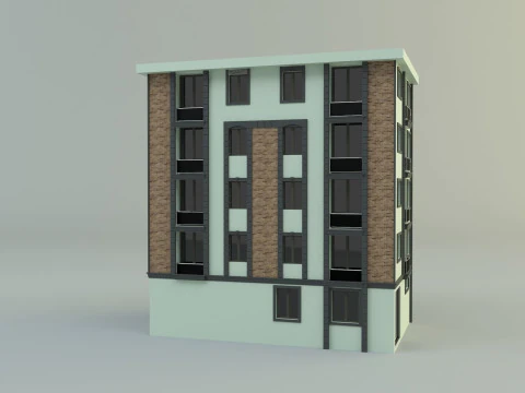 Building 12 house model 3D Model