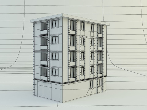 Building 12 house model Modelo 3D