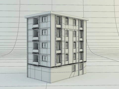 Building 12 house model 3D Model