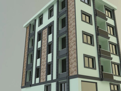 Building 12 house model 3D Model