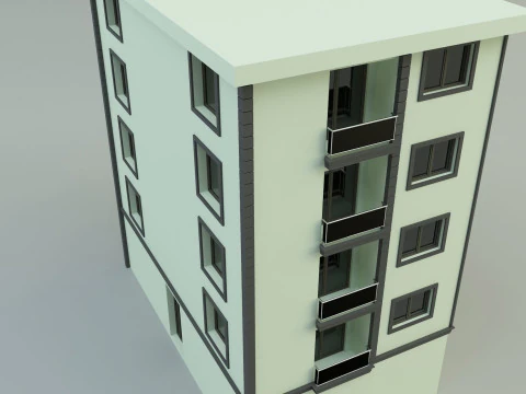 Building 12 house model 3D Model