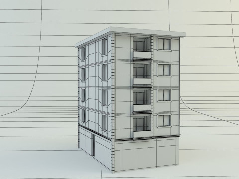 Building 12 house model Modelo 3D