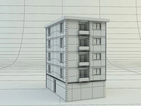 Building 12 house model 3D Model