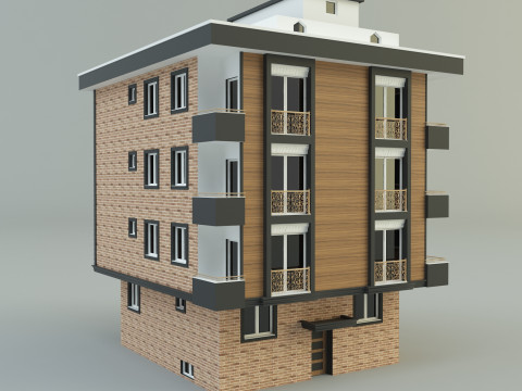 Building 13 house model 3D Model