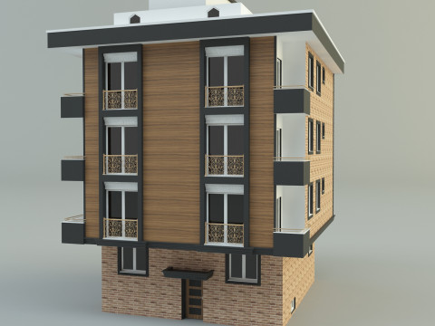 Building 13 house model 3D Модель
