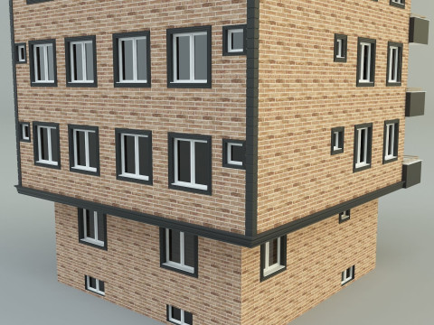 Building 13 house model 3D Модель