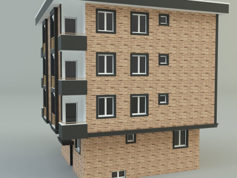 Building 13 house model 3D Модель