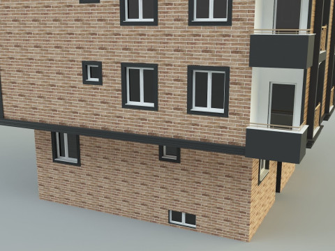 Building 13 house model 3D Модель