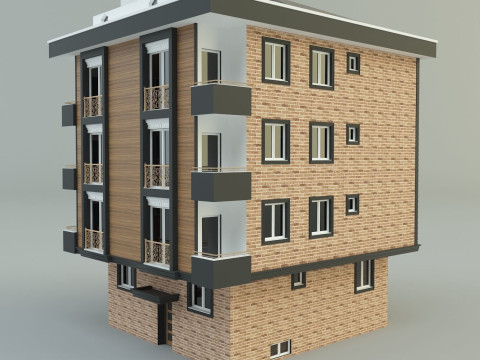 Building 13 house model 3D Модель
