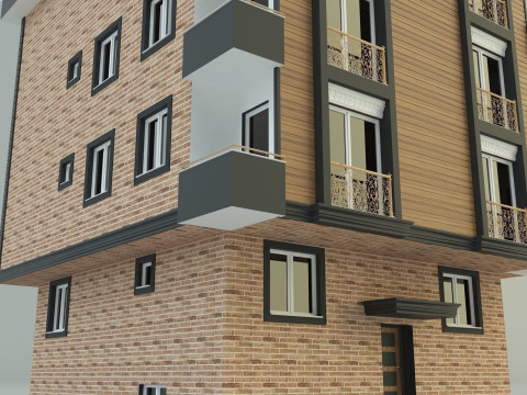 Building 13 house model 3D Модель