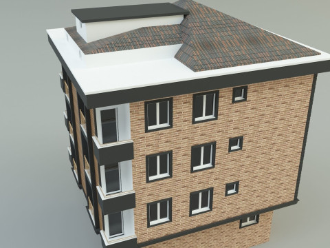 Building 13 house model 3D Модель