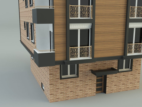 Building 13 house model 3D Модель