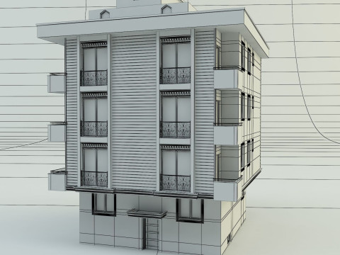Building 13 house model 3D Модель