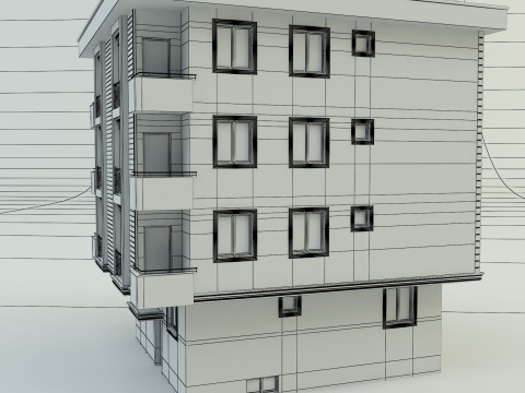 Building 13 house model 3D Модель