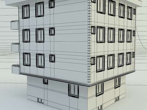 Building 13 house model 3D Модель