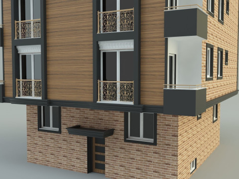 Building 13 house model 3D Модель