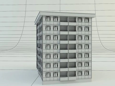 Building 111 3d house model 3D Model