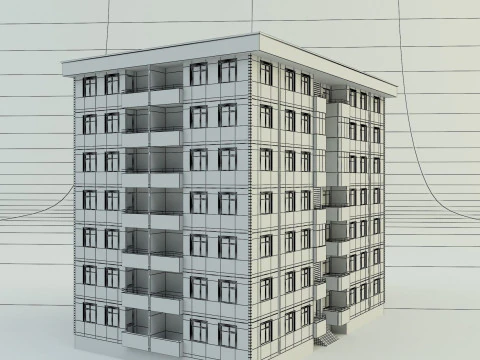 Building 111 3d house model 3D Model