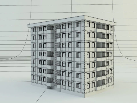 Building 111 3d house model 3D Model
