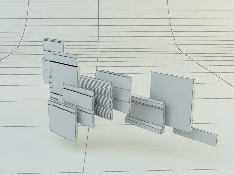 Building cladding models 3D Model