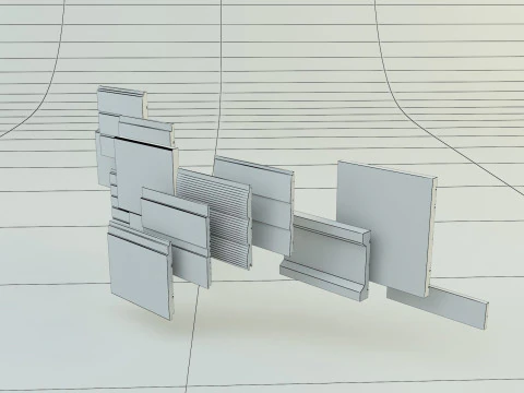 Building cladding models 3D Model