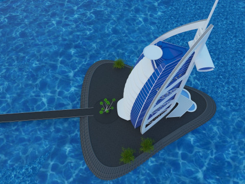Burj el arab building Modelo 3D