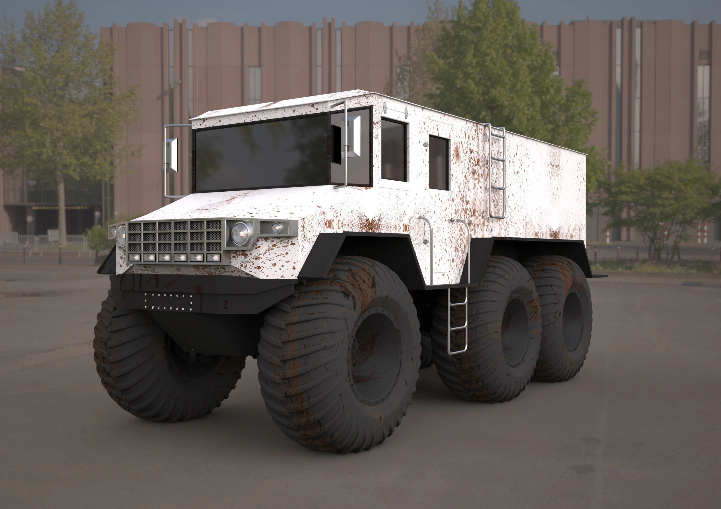 Burlak amphibious atv 3D Model .c4d .max .obj .3ds .fbx .stl .blend 