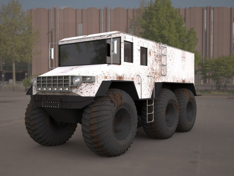 Burlak amphibious atv 3Dモデル