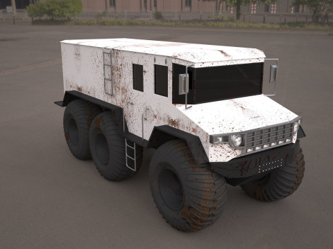 Burlak amphibious atv 3D Модель
