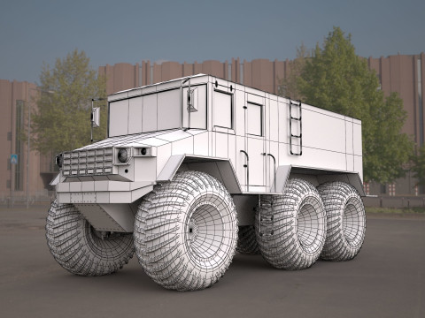 Burlak amphibious atv 3D Модель