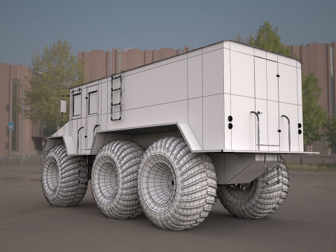 Burlak amphibious atv 3D Модель