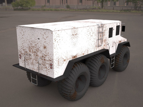 Burlak amphibious atv 3D Модель