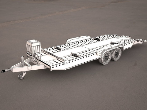 Car carrier trailer 3D 模型