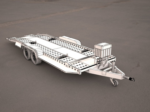 Car carrier trailer 3D 模型