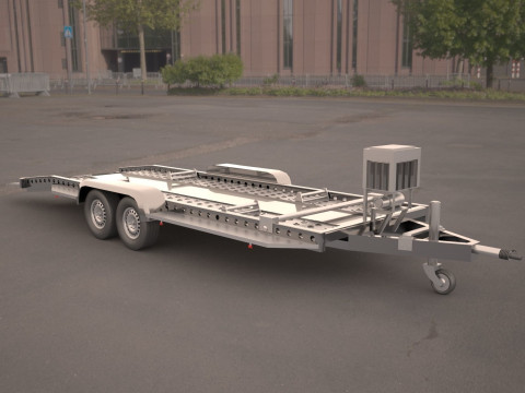Car carrier trailer 3D 模型
