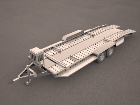 Car carrier trailer 3D 模型