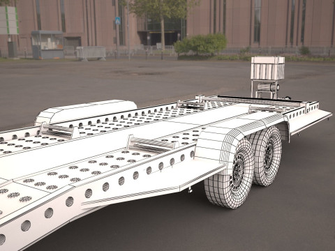 Car carrier trailer 3D 模型