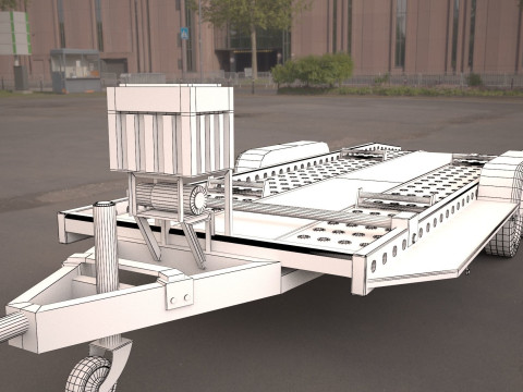Car carrier trailer 3D 模型