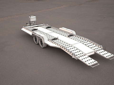 Car carrier trailer 3D 模型
