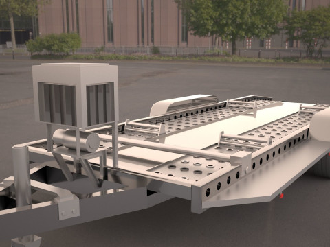 Car carrier trailer 3D 模型