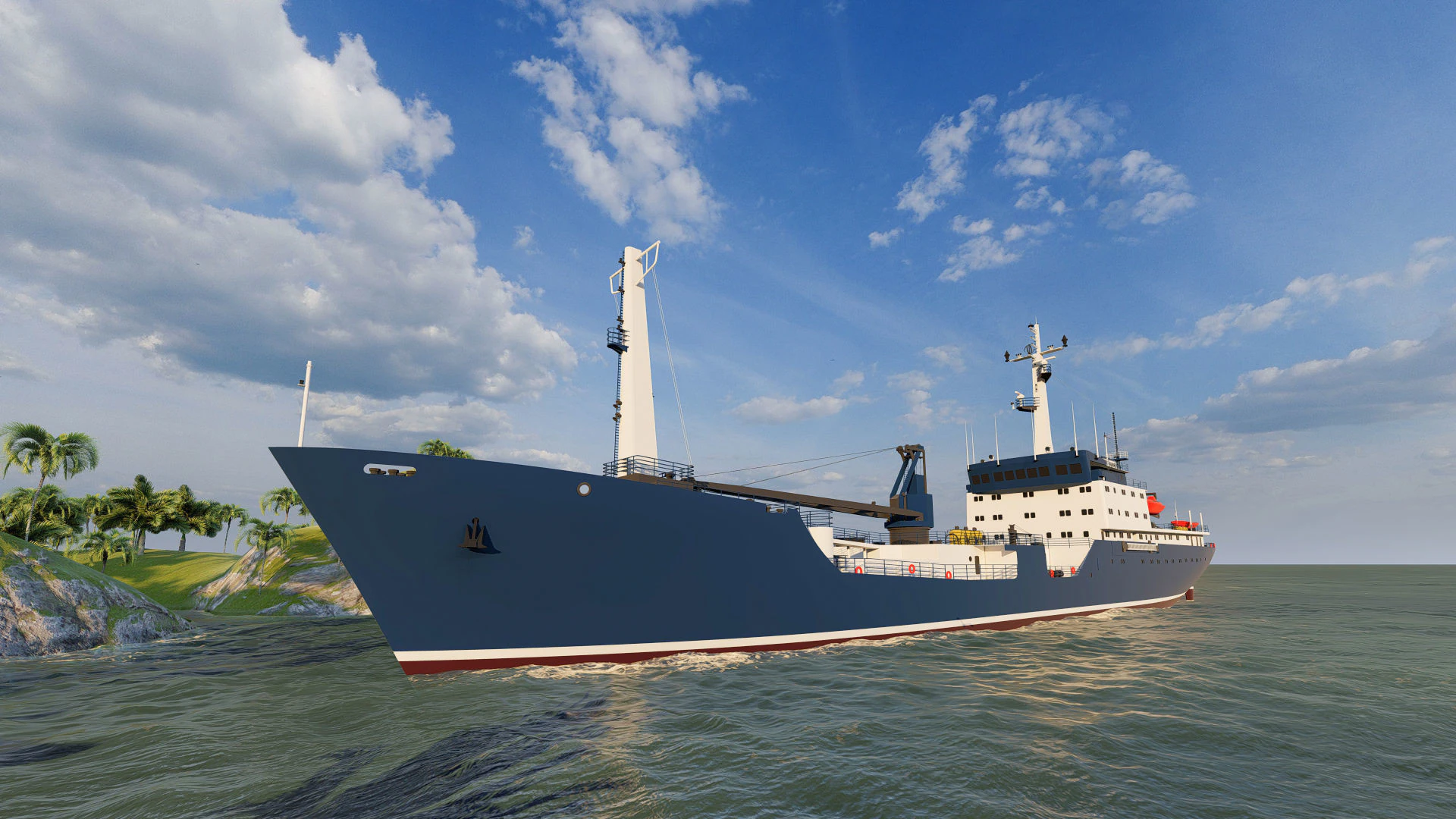 Cargo ship marine model 3D Model .c4d .max .obj .3ds .fbx .stl .blend 