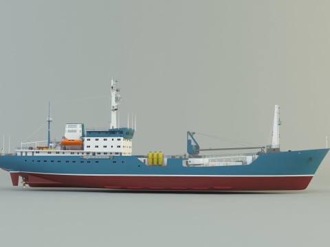 Cargo ship marine model 3D Model