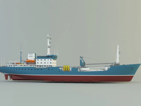 Cargo ship marine model 3D Model